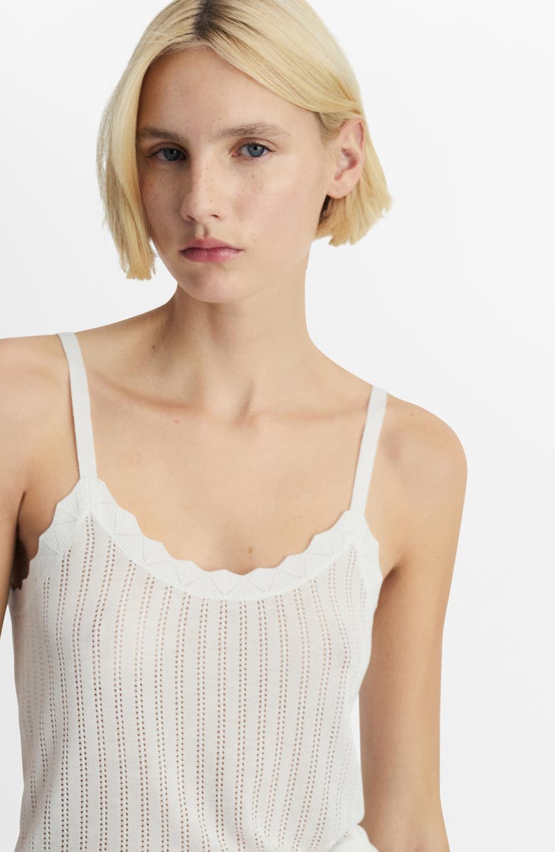 MANGO Pointelle Lounge Camisole, Alternate, color, 