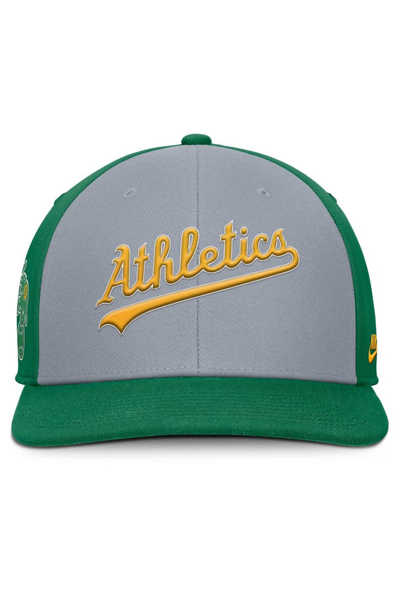 Men's Nike Gray/Green Athletics Pro Performance Snapback Hat, Alternate, color, Gray