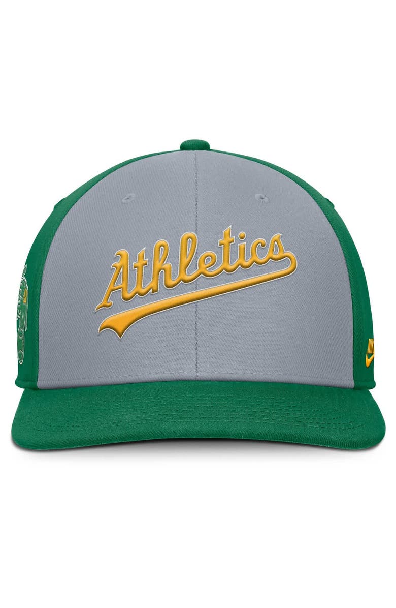 Nike Men's Nike Gray/Green Athletics Pro Performance Snapback Hat, Alternate, color, Gray