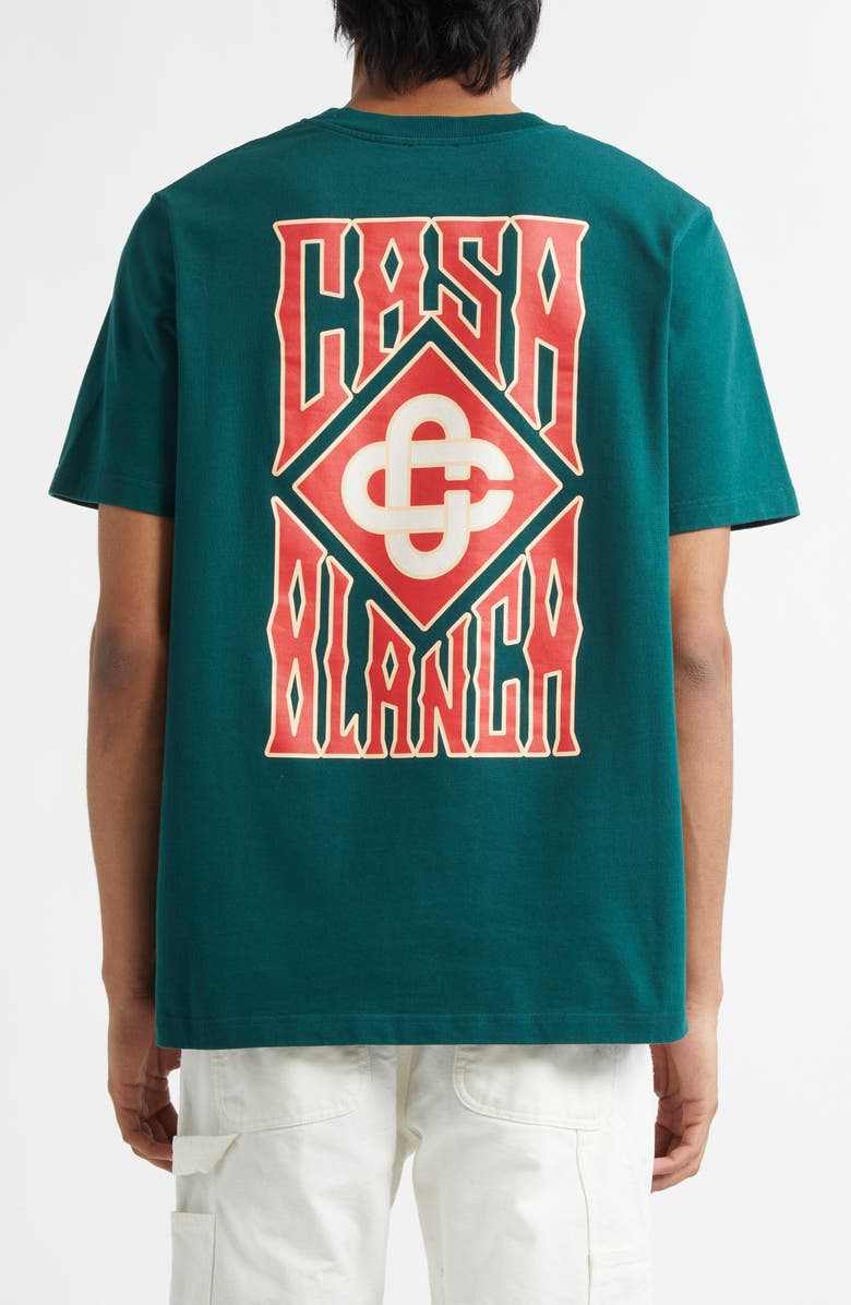 Casablanca Gothic Stacked Logo Graphic T-Shirt, Alternate, color, 