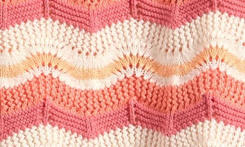 Next Kids' Striped Open Knit Set In Neutral
