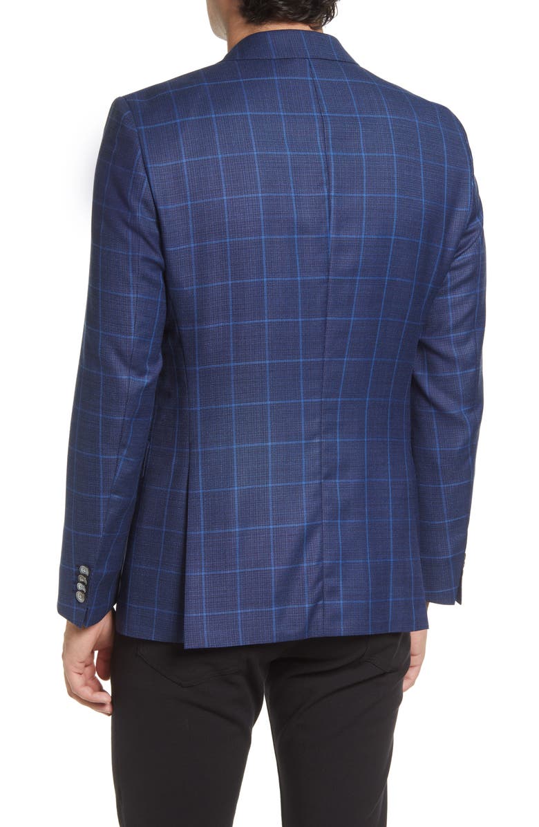 BOSS Hutson Slim Fit Plaid Wool Sport Coat, Alternate, color, 