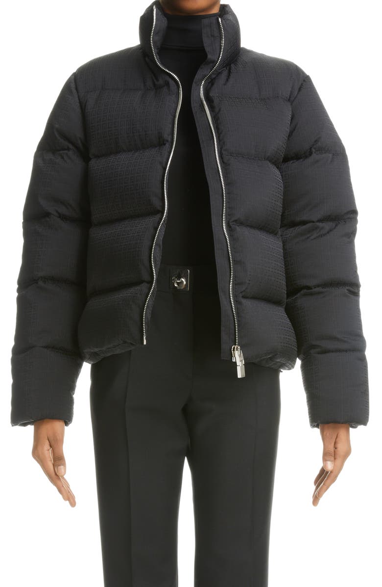 Givenchy 4G Logo Jacquard Down Puffer Jacket, Main, color,