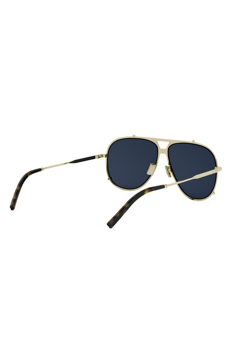 DIOR 'DiorBlackSuit A3U 59mm Pilot Sunglasses, Alternate, color, Shiny Gold / Blue