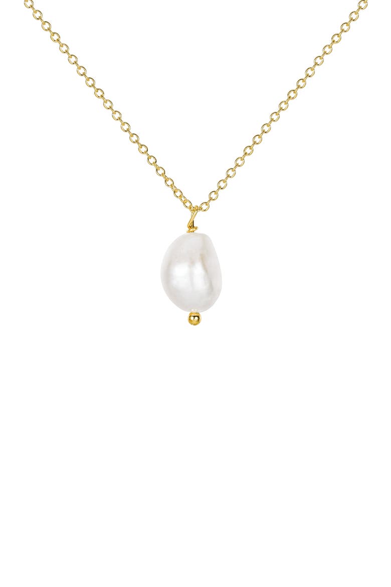 Lexi Freshwater Pearl Pendant, Main, color, Gold