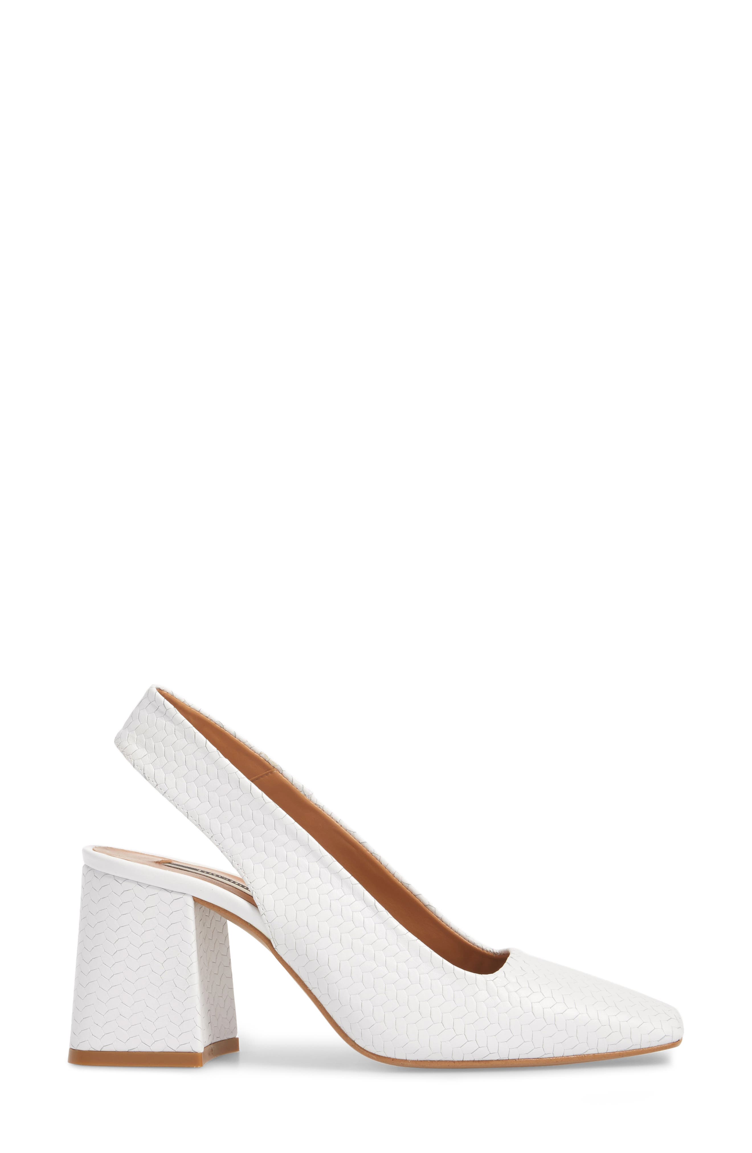 Gainor Block Heel Slingback Pump, Alternate, color, WHITE