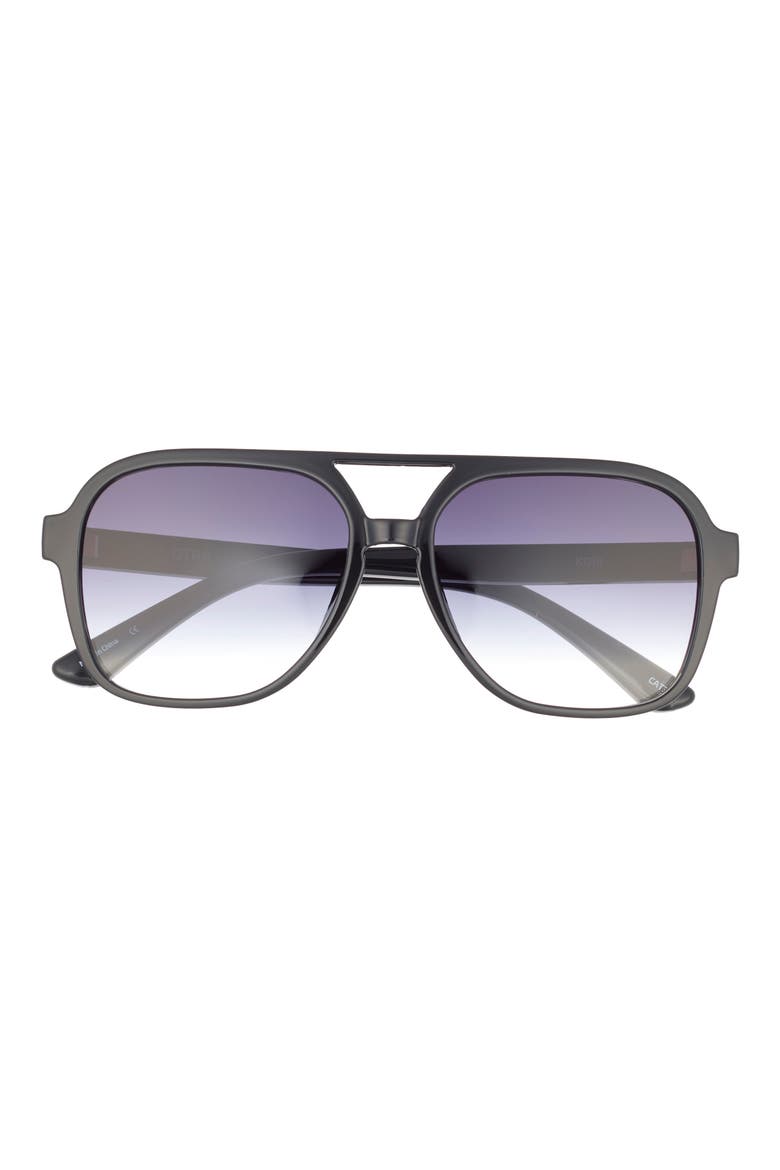 Kori Aviator Sunglasses, Main, color, BLACK/ SMOKE