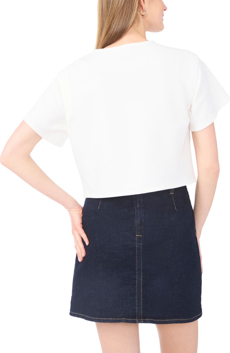 Vince Camuto Tie Front Top, Alternate, color, Ultra White