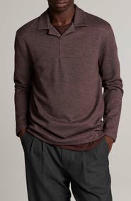Vince Blurred Birdseye Long Sleeve Johnny Polo