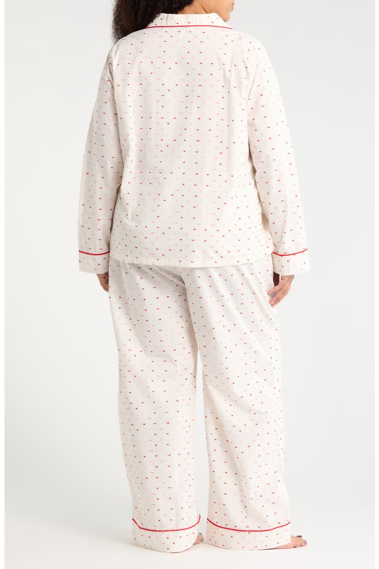 Classic Cotton Pajamas, Alternate, color, IVORY MICRO HEARTS