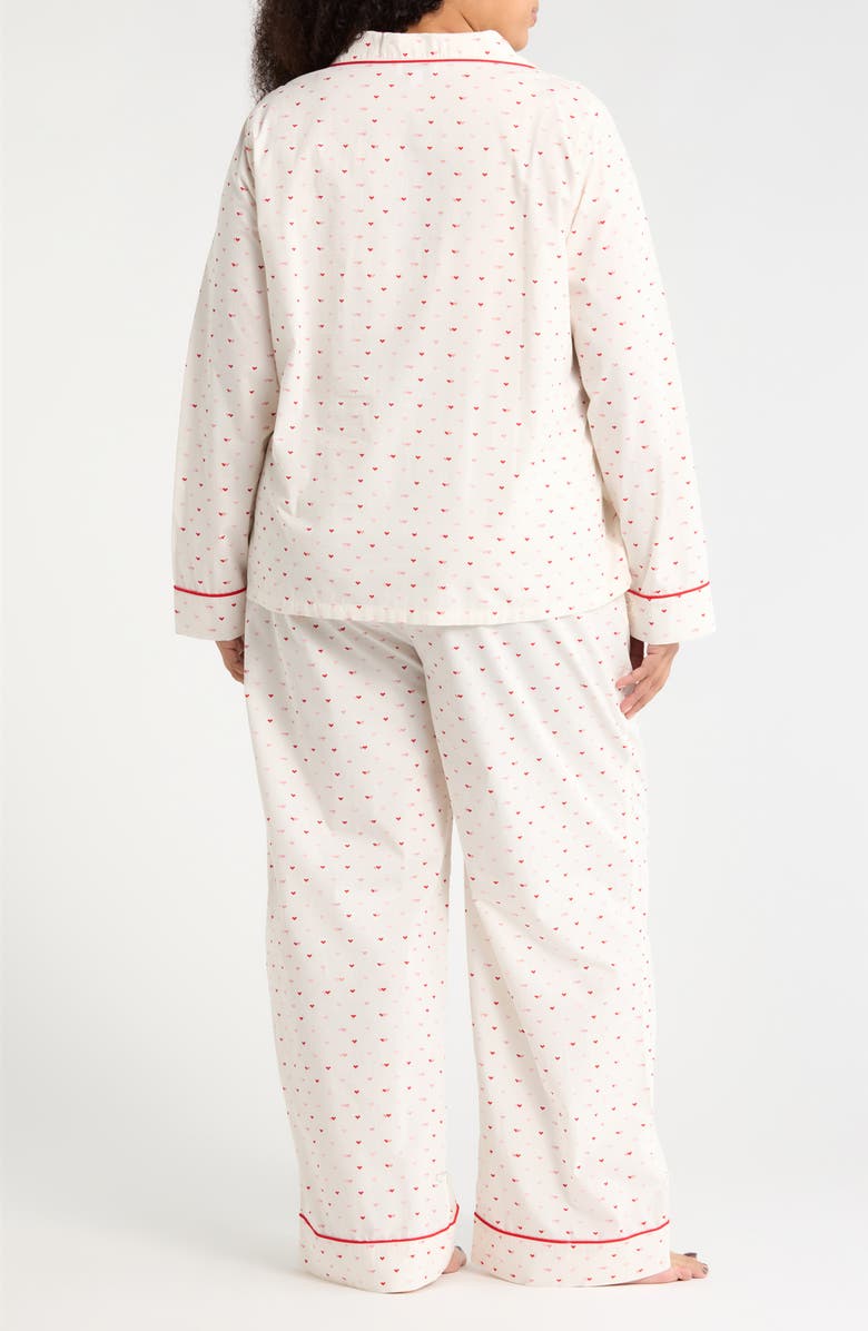 Nordstrom Classic Cotton Pajamas, Alternate, color, Ivory Micro Hearts