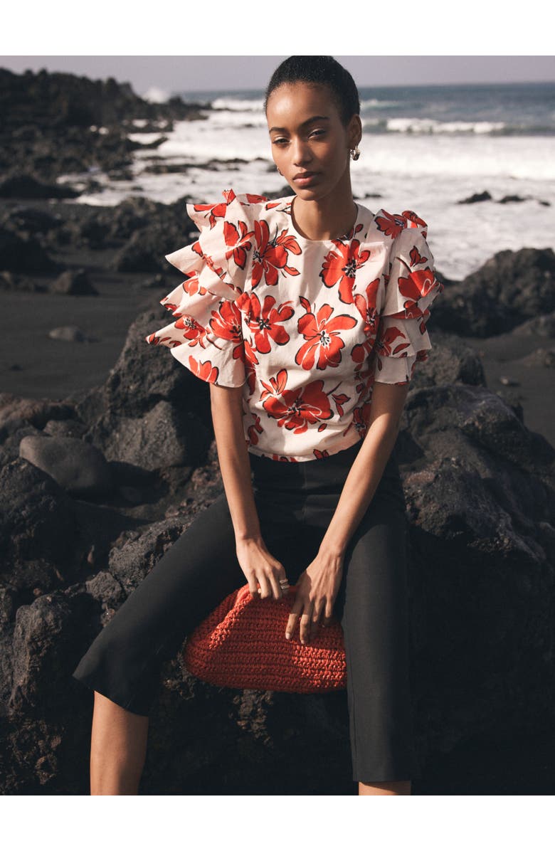 MINT VELVET Floral Print Top, Alternate, color,