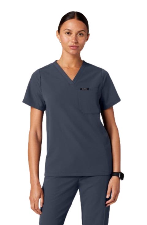 Rhena Women's 1-Pocket Classic V-Neck Scrub Top