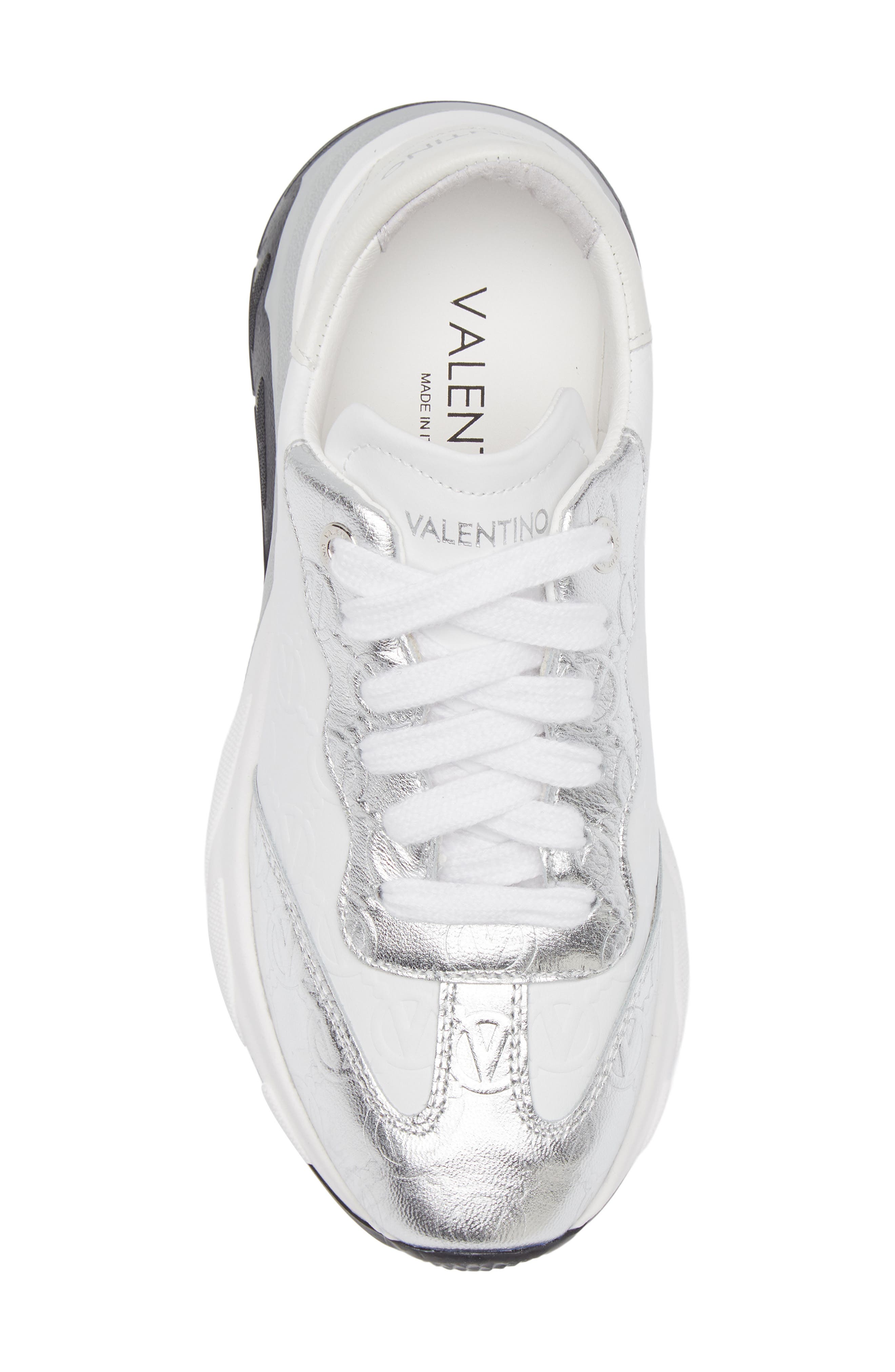 VALENTINO BY MARIO VALENTINO Bella VLOGO Sneaker, Alternate, color, White Silver