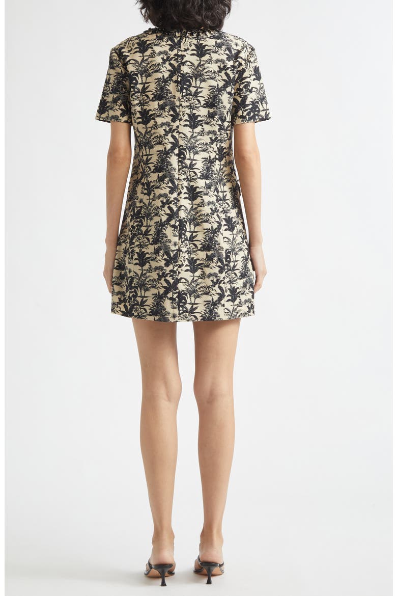 Blythe Short Sleeve Minidress, Alternate, color, JET/ NATURAL