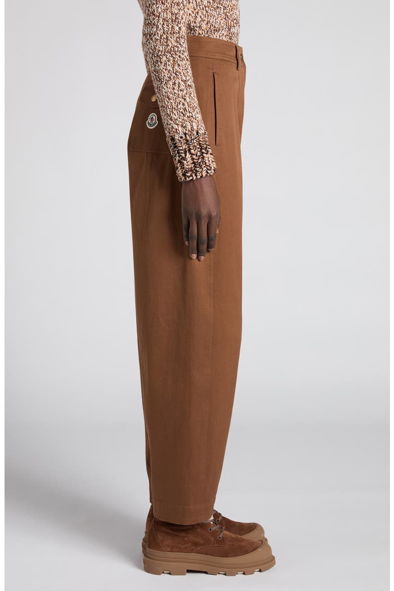 Stretch Cotton Twill Barrel Leg Ankle Trousers, Alternate, color, BURNT CARAMEL