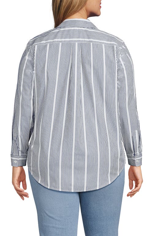 Lands' End Cooling Button Front Shirt In Animal Print
