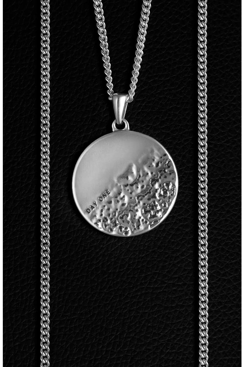 Men's Day One Pendant Necklace, Alternate, color, STERLING SILVER