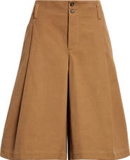 Chloé Garment Dye Organic Cotton Canvas Bermuda Shorts