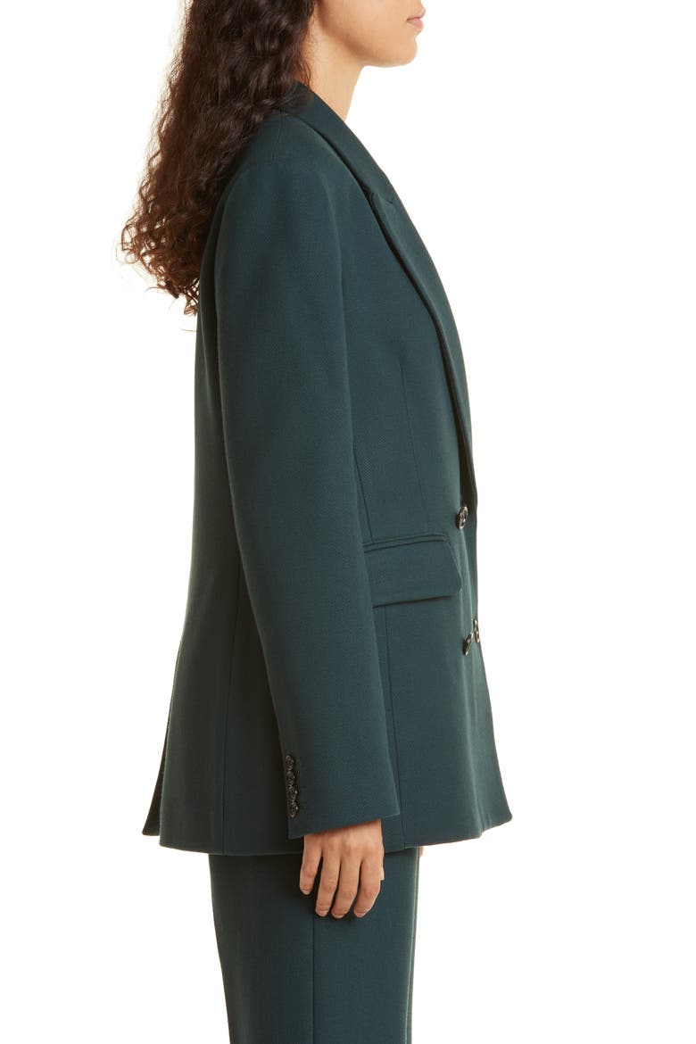 Double Breasted Wool Blend Blazer, Alternate, color, FOREST