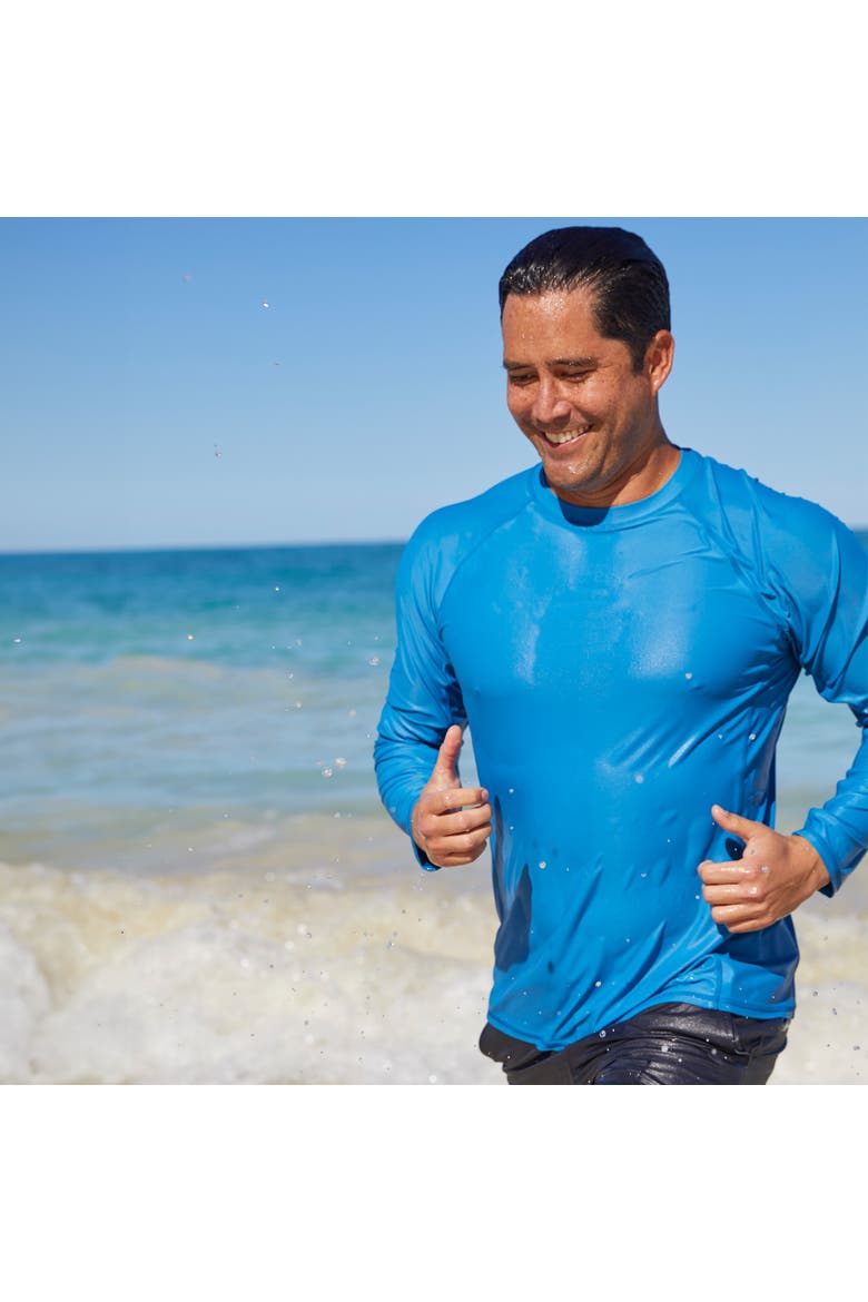 Long Sleeve Crew Sun & Swim Shirt, Alternate, color, Belize