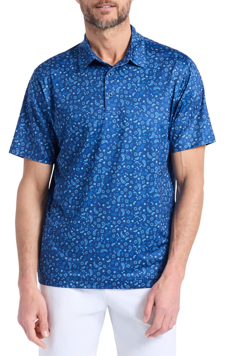 Robert Graham Bandana Drinks Knit Polo, Main, color,