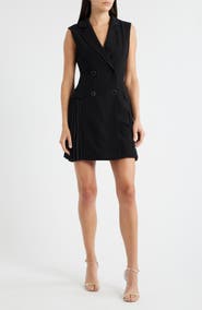 Sam Edelman Pleated Double Breasted Blazer Dress