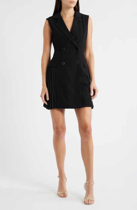Sam Edelman Pleated Double Breasted Blazer Dress
