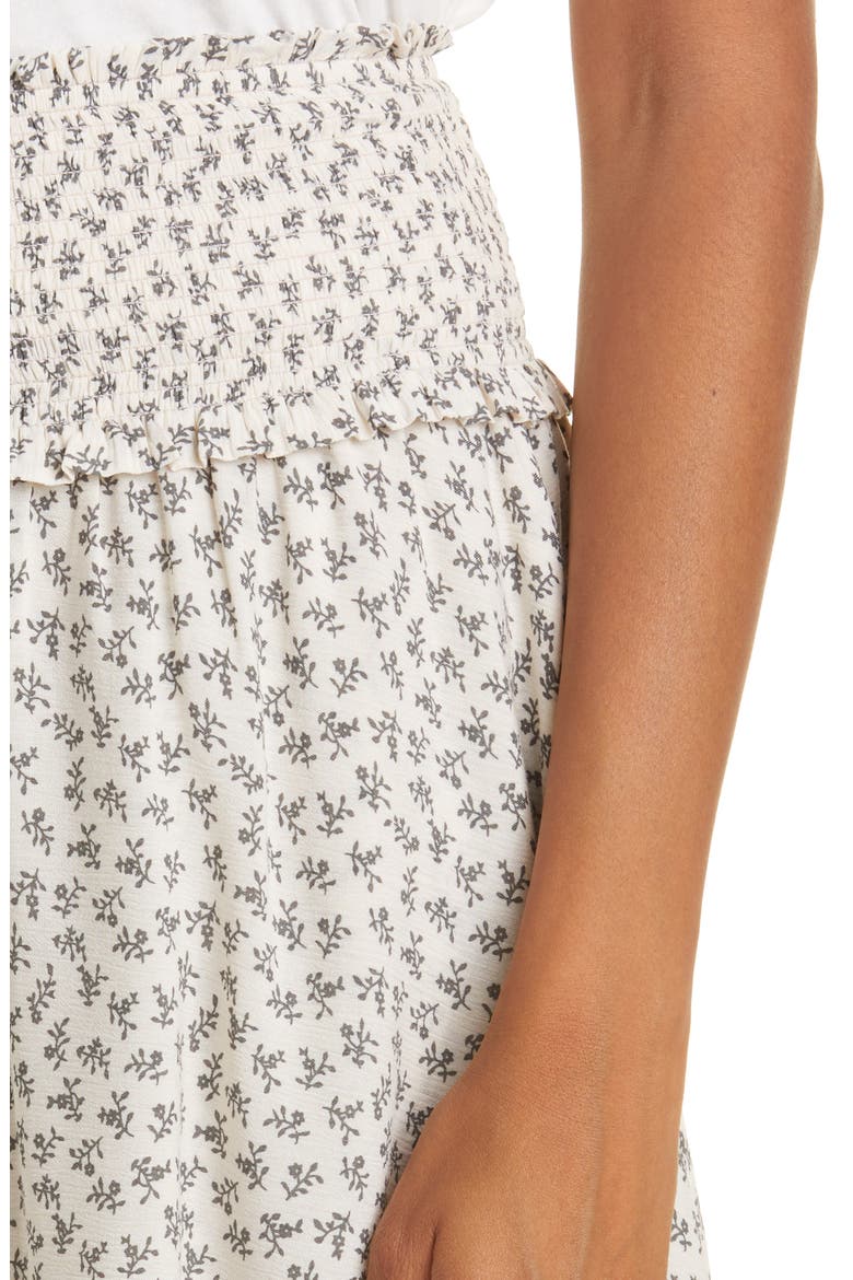 Addison Floral Print Smocked Miniskirt, Alternate, color, MIXED PETITE FLORAL