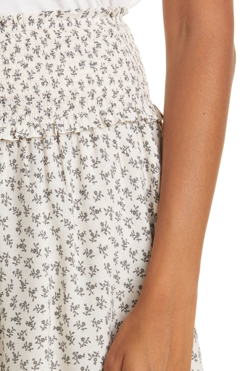 Rails Addison Floral Print Smocked Miniskirt, Alternate, color, 