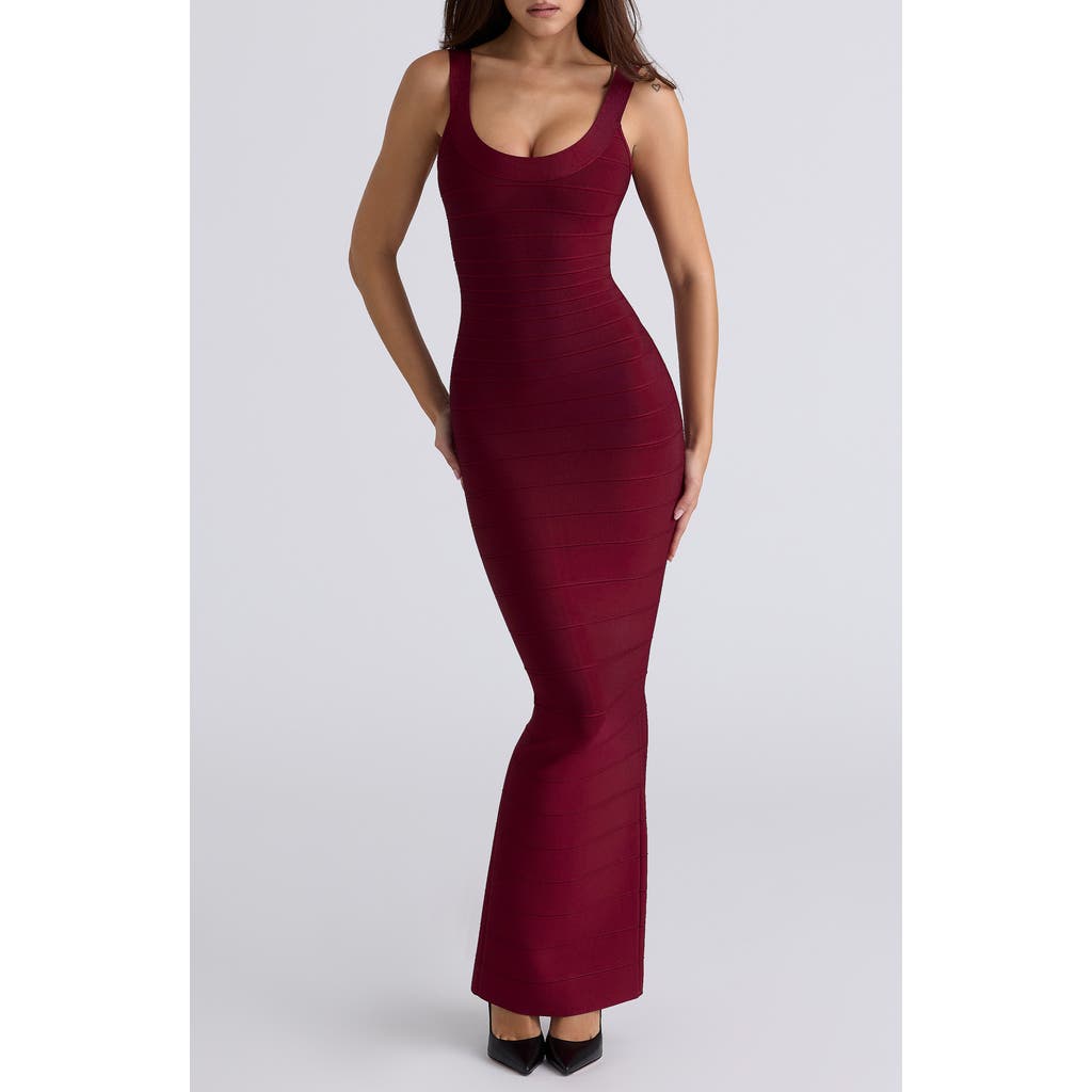HOUSE OF CB The OG Bandage Maxi Dress in Wine at Nordstrom, Size Small