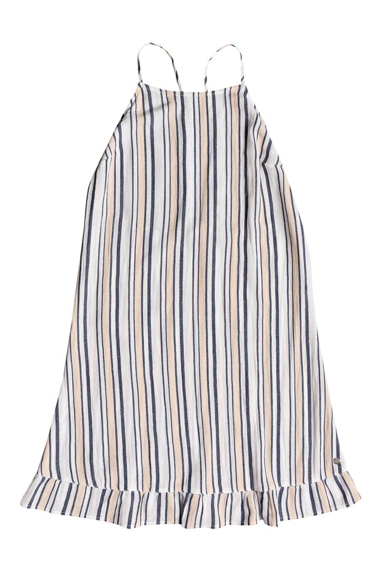 Golden Skin Ruffle Hem Sundress, Alternate, color, MARSHMALLOW LONG DAY STRIPES