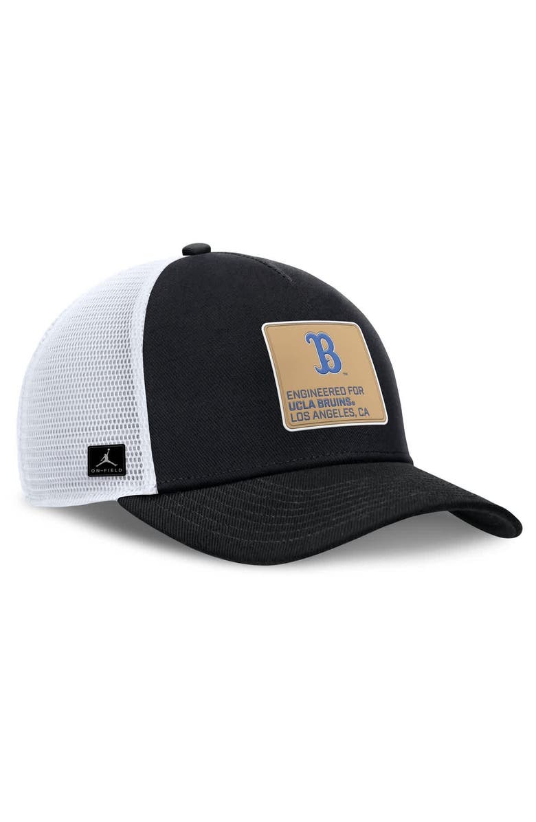 Jordan Brand Men's Jordan Brand  Black/White UCLA Bruins 2025 On-Field Rise Engineered Trucker Adjustable Hat, Alternate, color, Black