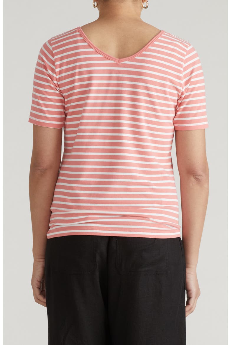 Double V-Neck T-Shirt, Alternate, color, PORTRAIT PINK