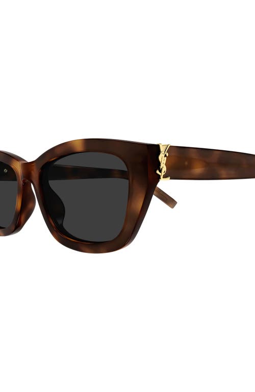 Saint Laurent 55mm Rectangular Sunglasses In Black