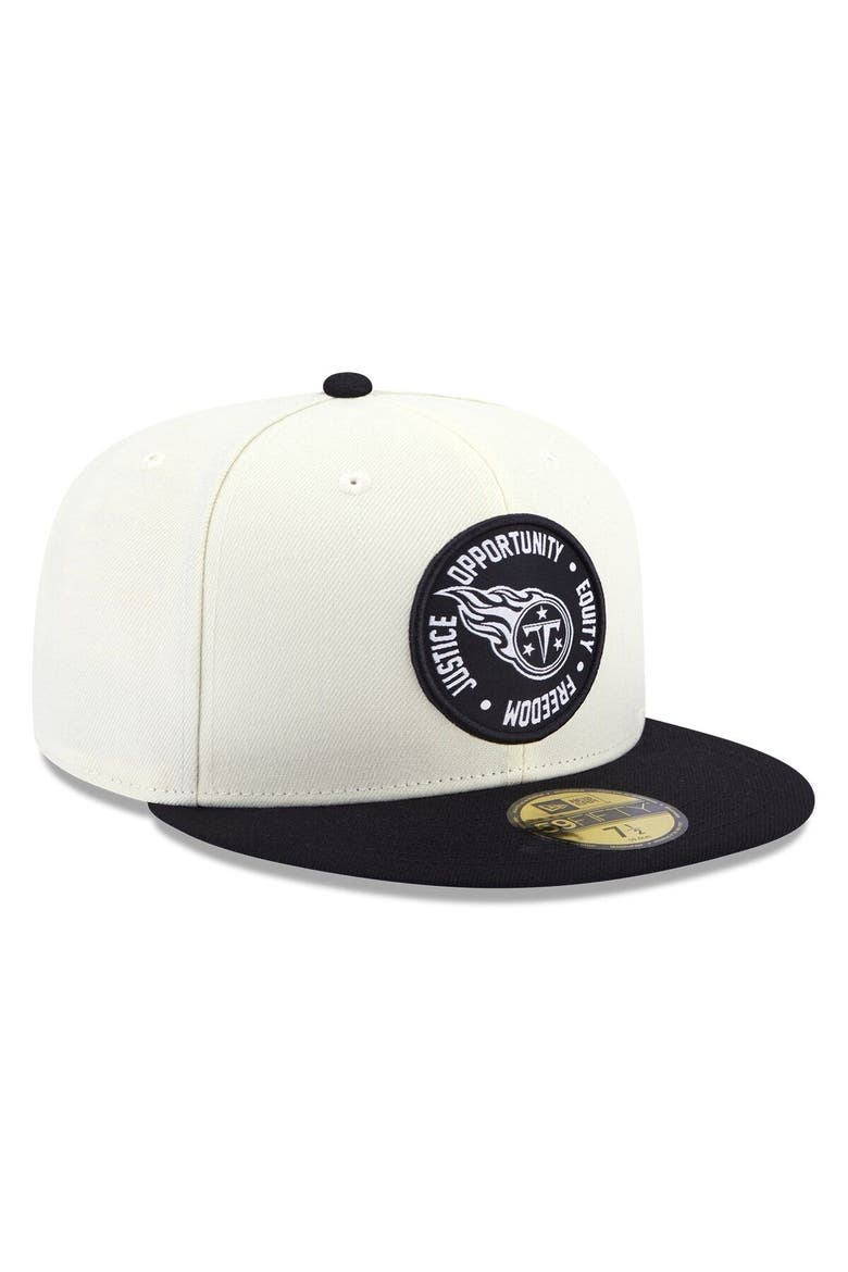 Men's New Era Cream/Black Tennessee Titans 2022 Inspire Change  59FIFTY Fitted Hat, Alternate, color, Cream