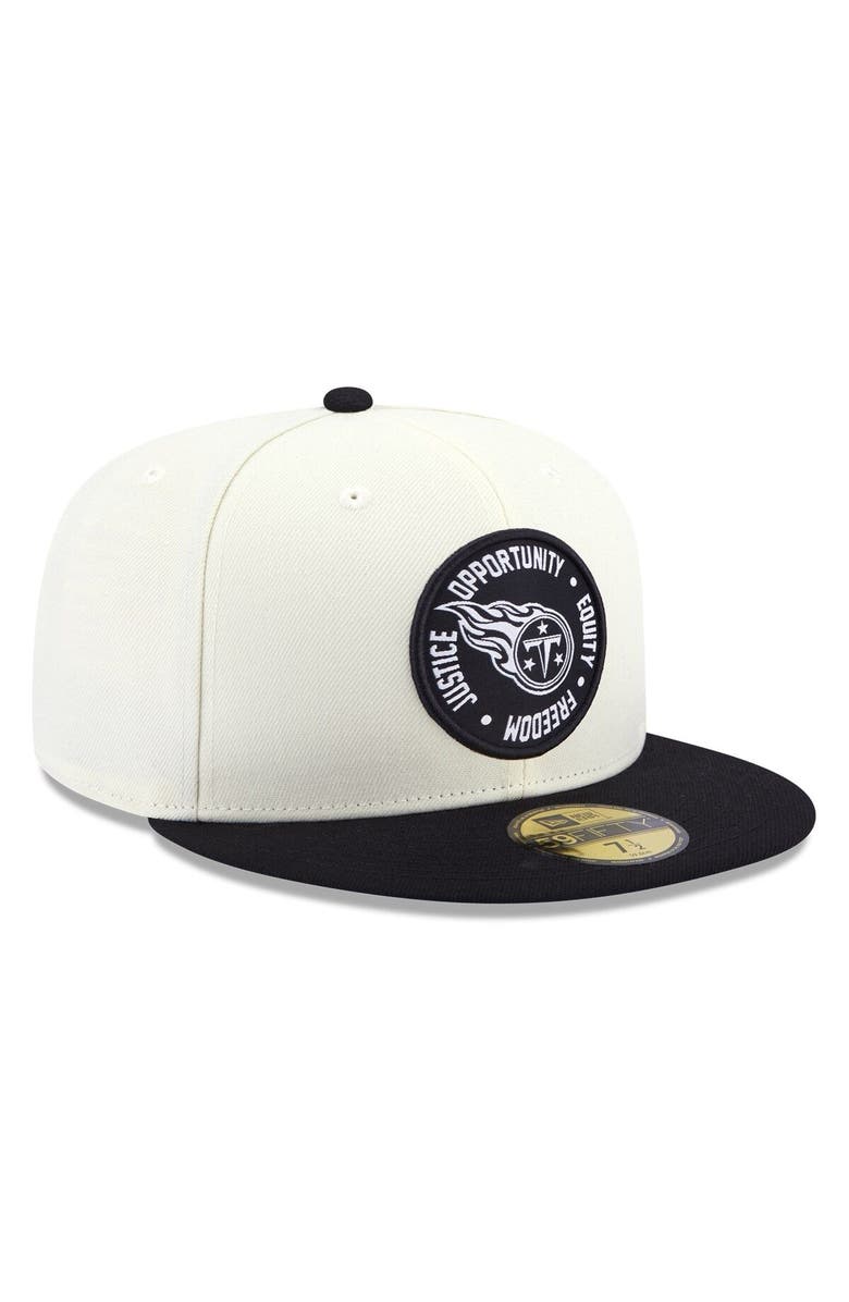 New Era Men's New Era Cream/Black Tennessee Titans 2022 Inspire Change  59FIFTY Fitted Hat, Alternate, color, Cream