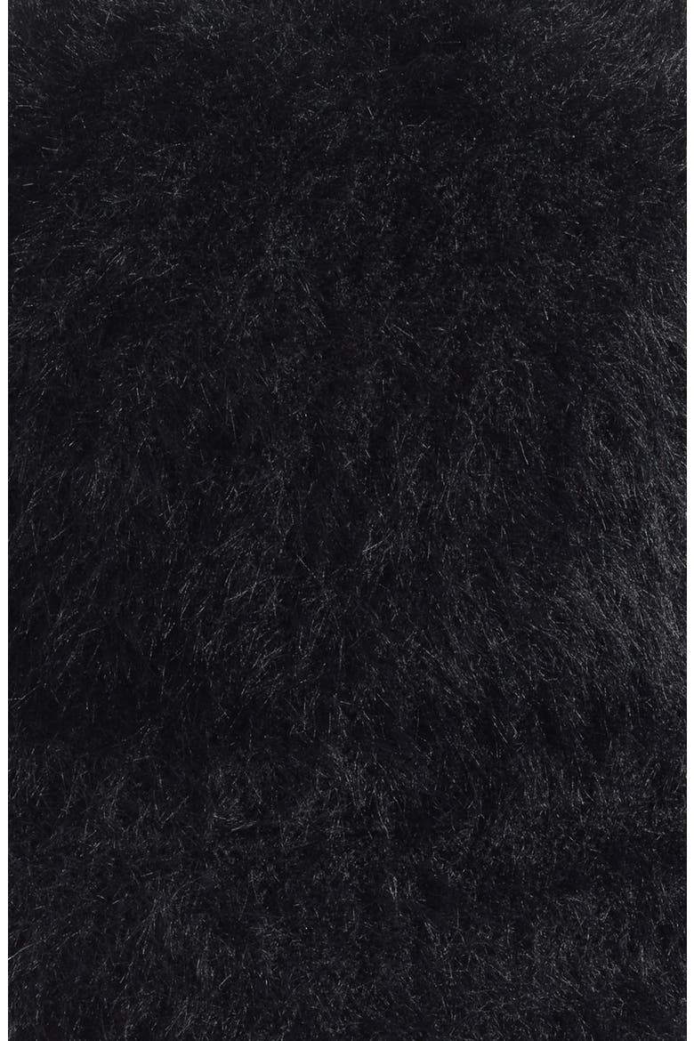 Faux Fur Bucket Hat, Alternate, color, BLACK