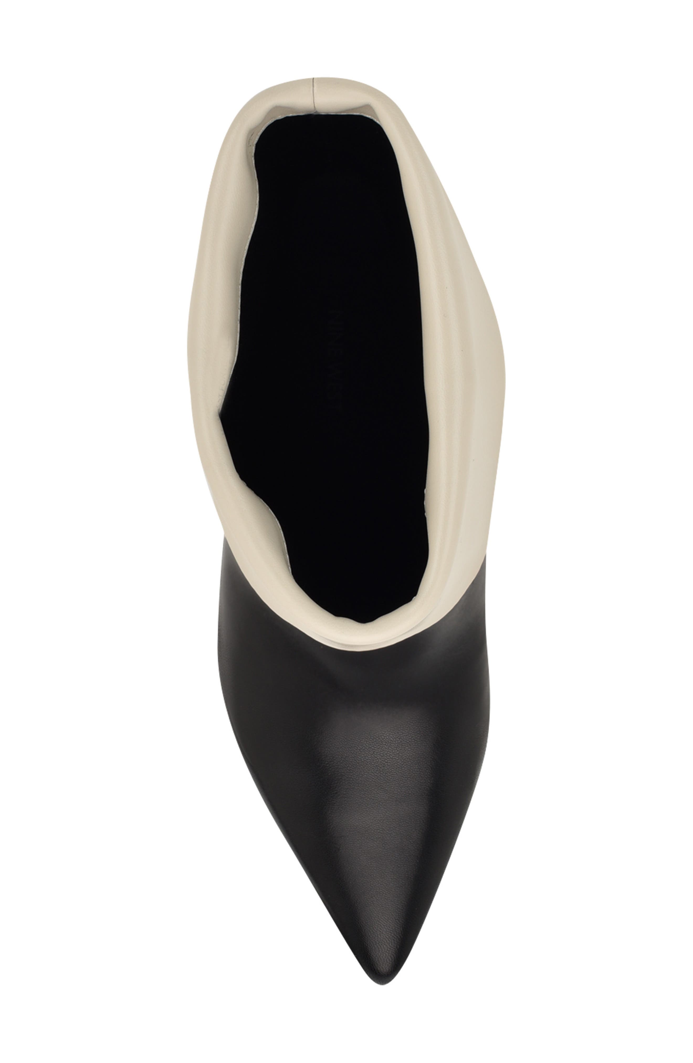 Nine West Bayla Cuff Bootie, Alternate, color, Black/ Cream