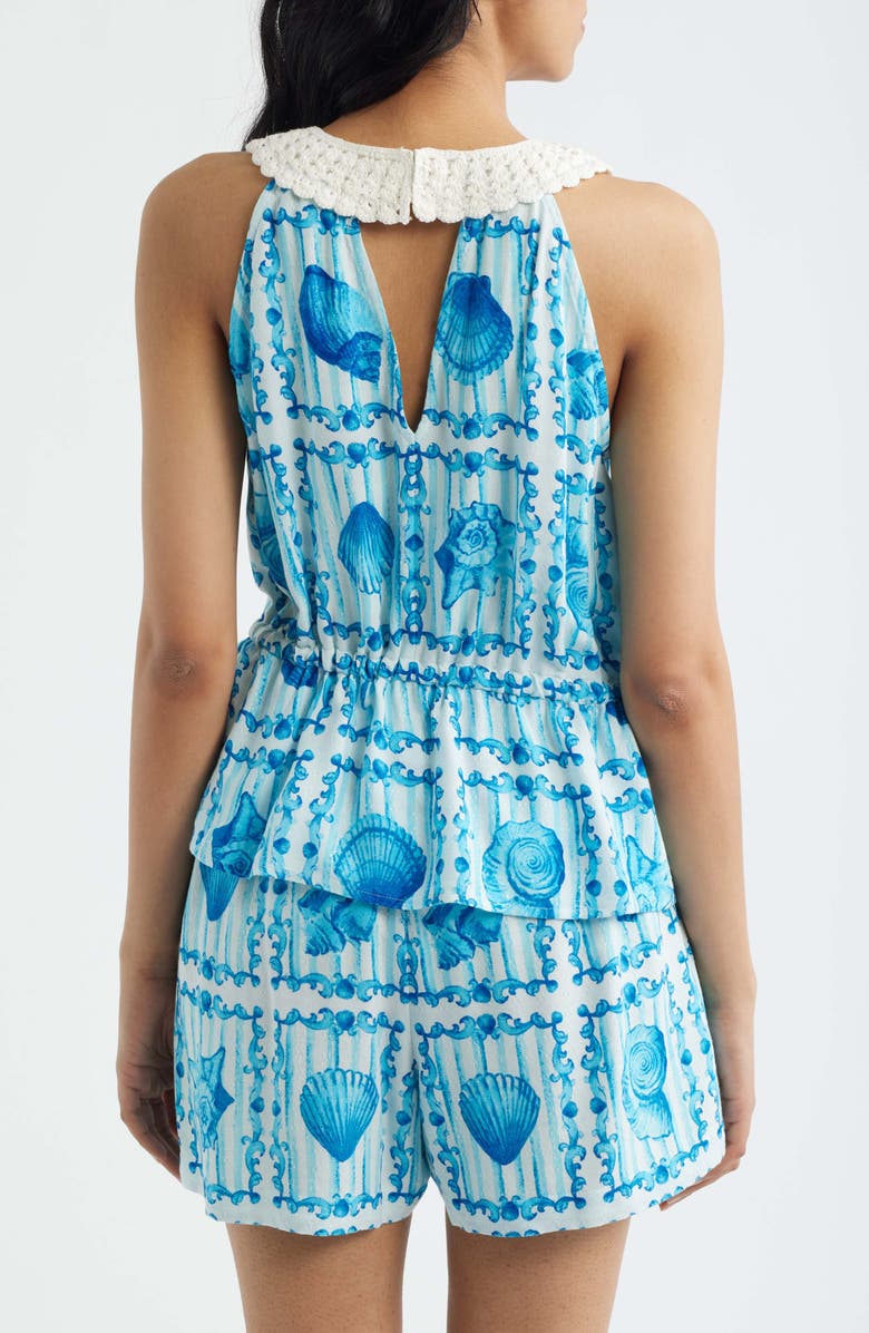 CITY BLUES Seashell Print Sleeveless Top, Alternate, color, 