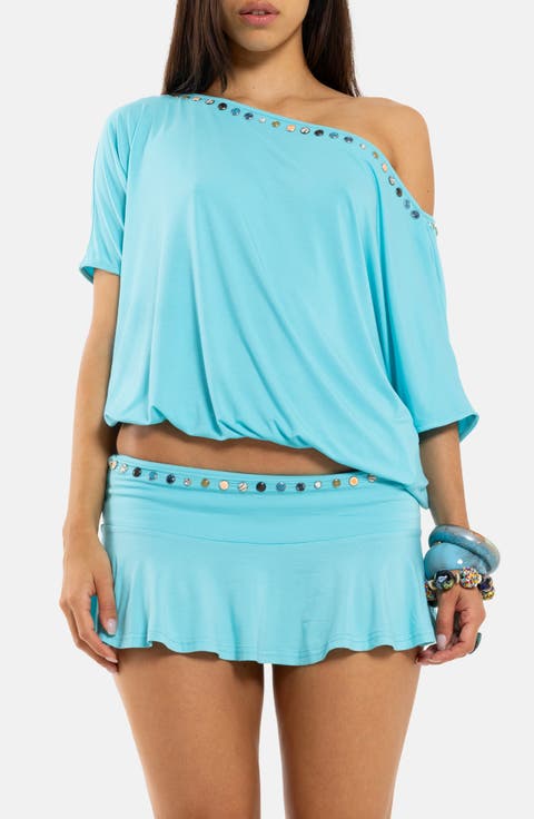 Studded Open Back Top