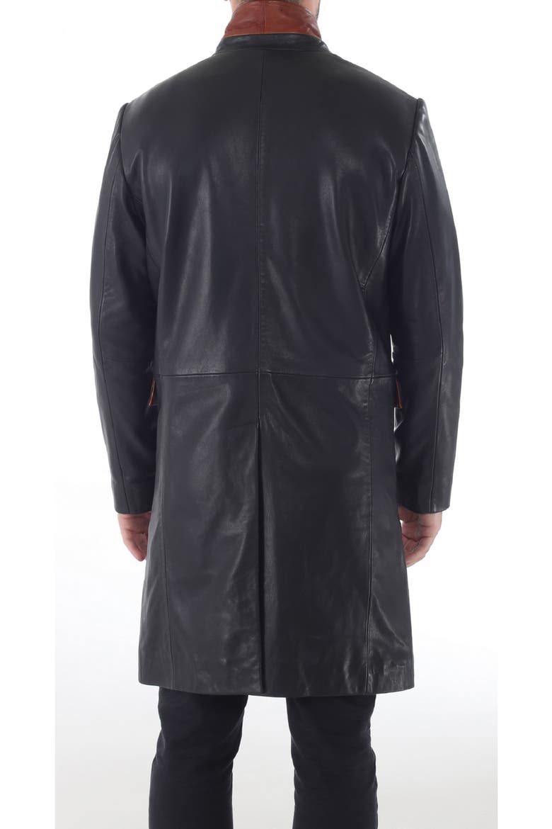 Lambskin Trench Coat, Alternate, color, BLACK