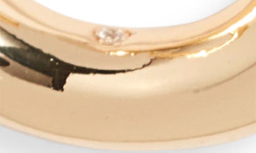 Open Edit Set Of 2 Oval Hoop Earrings In Gold