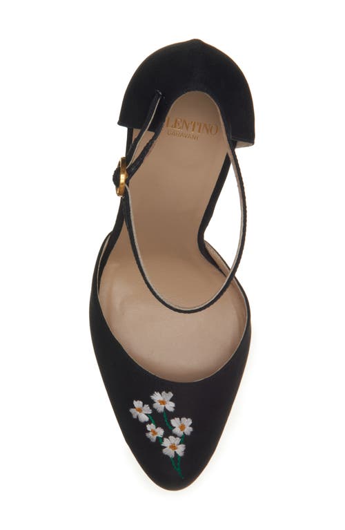Valentino Garavani Hi Dolly Fabric Pumps With 105 Mm Floral Embroidery Woman Black 41
