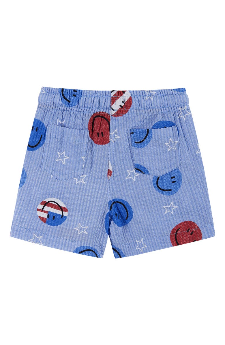 Andy & Evan Print Cotton Seersucker Button-Up Shirt & Shorts Set, Alternate, color, 