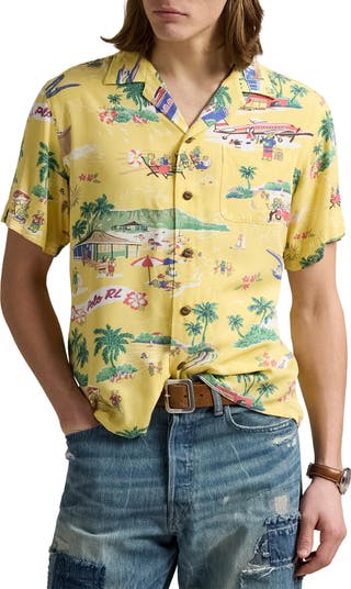Polo Ralph Lauren Aloha Print Classic Fit Camp Shirt | Nordstrom
