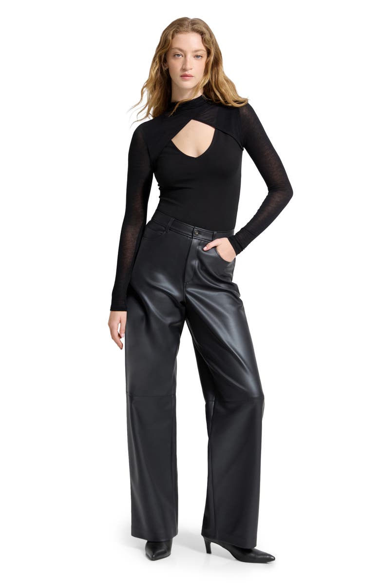 Marcella Adara Long Sleeve Shirt, Alternate, color, Black