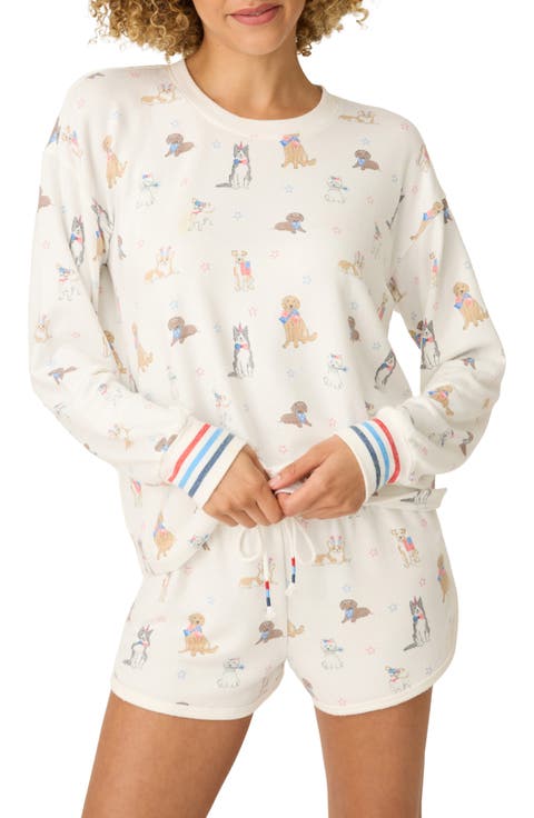 Red, White & Woof Jersey Pajama Top