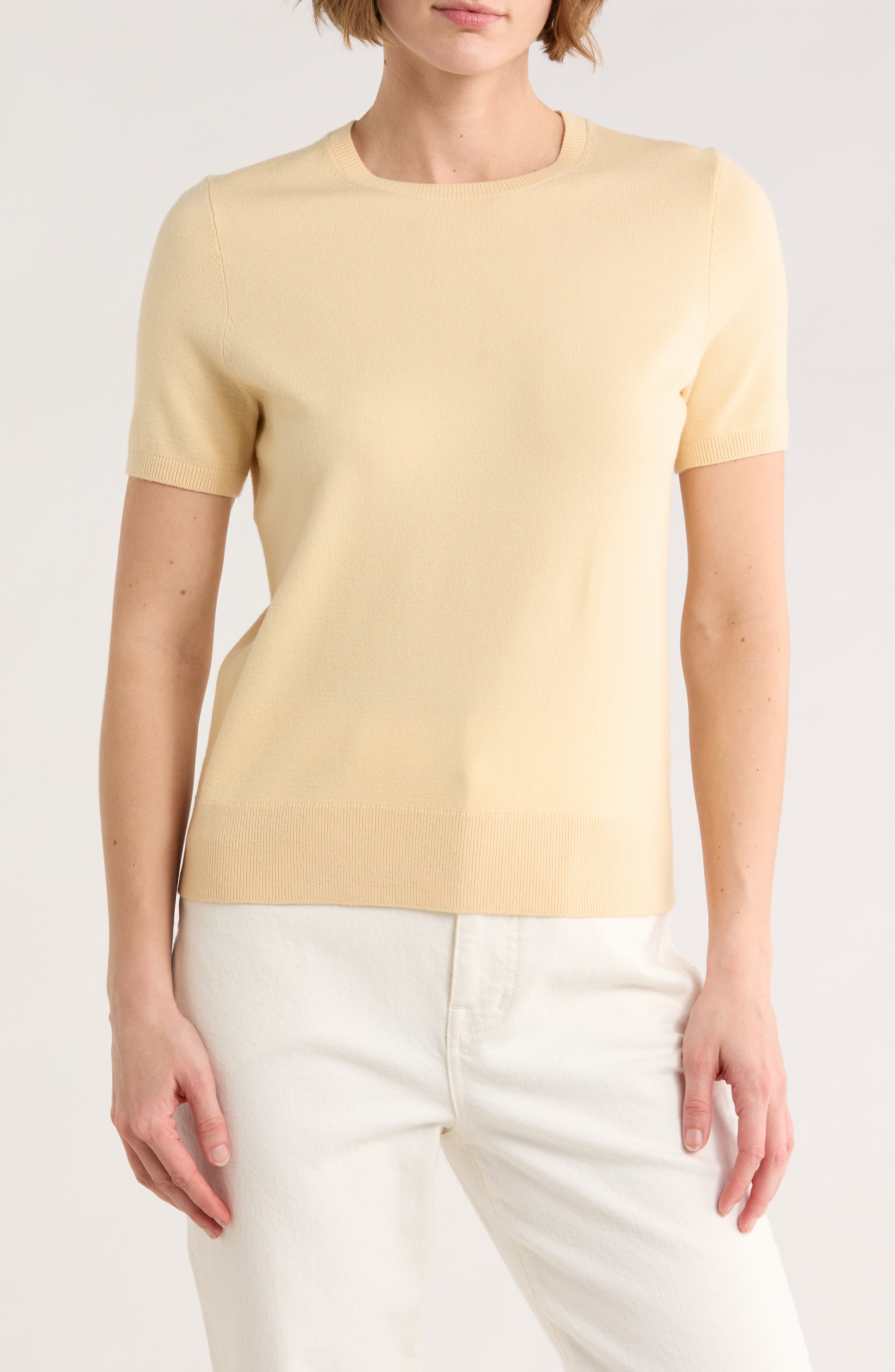 Nordstrom Slim Fit Short Sleeve Sweater