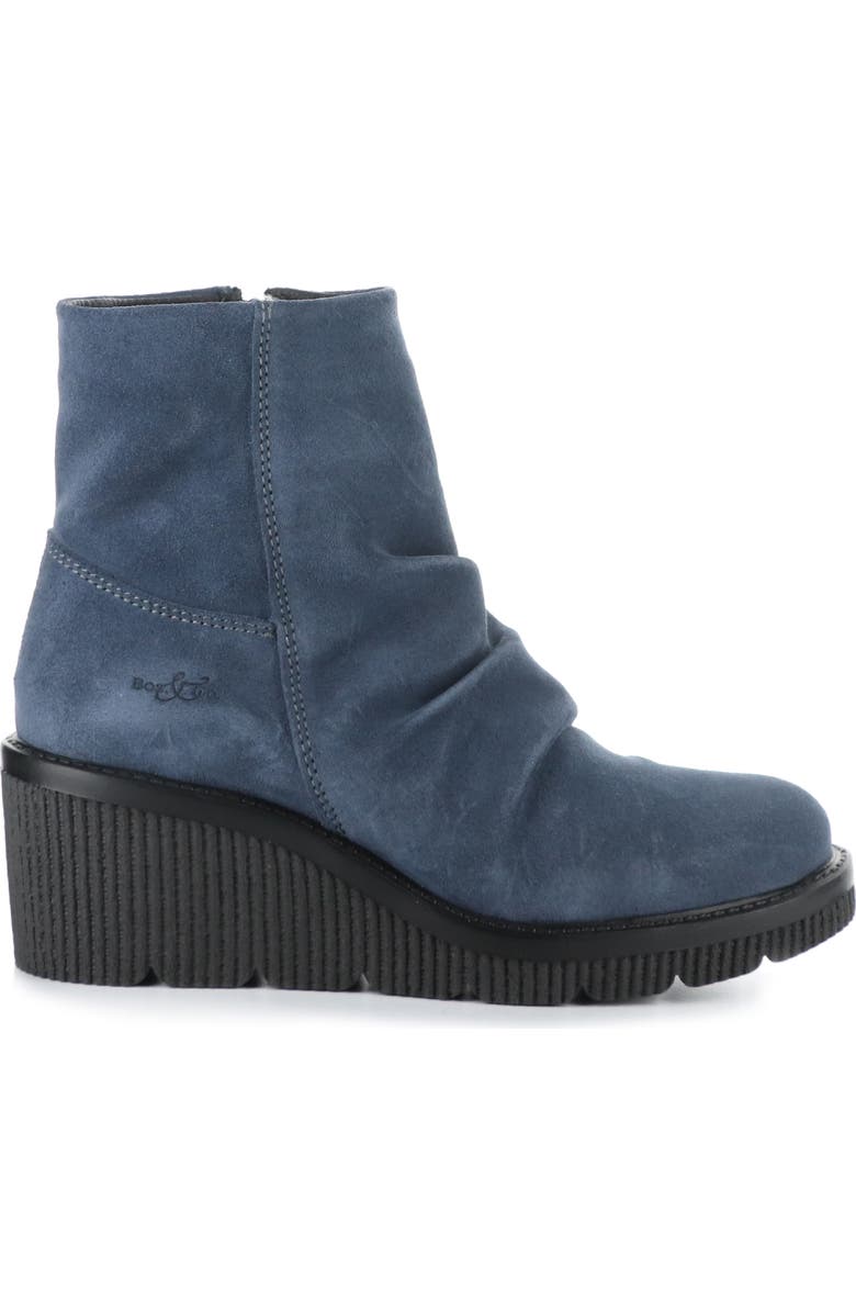 Bos. & Co. Alina Waterproof Platform Wedge Bootie, Alternate, color, Jeans Suede
